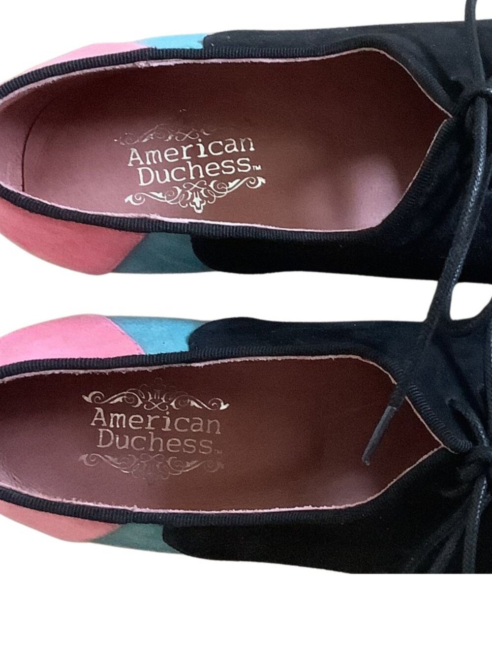 American Duchess Heels Art Deco Multicolor Oxfords Women's-8 - Picture 7 of 7